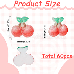 60 Stück opake Harz-Cabochons&nbsp;DIY-SC0028-30B