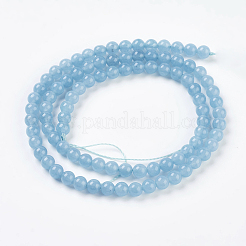 Natürliche weiße Jade perlen Stränge&nbsp;G-G051-R1-4mm