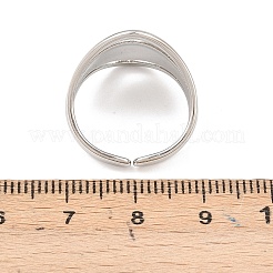 US-Größe 7 304 Edelstahl Manschettenringe&nbsp;RJEW-D336-04P