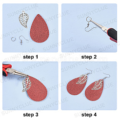 DIY-Sets zum Herstellen von Ohrhängern aus PU-Leder&nbsp;DIY-SC0001-35
