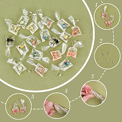Kit de fabrication de boucles d'oreilles pendantes en forme de sac d'eau en forme de poisson rouge&nbsp;DIY-CA0003-90