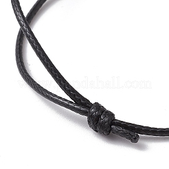 Fabrication de bracelet ajustable en cordon polyester ciré&nbsp;AJEW-JB01317-01