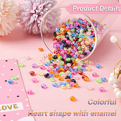 900 pz 9 colori perline acriliche trasparenti&nbsp;TACR-SK0001-01