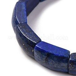 Pulseras elásticas de cuentas de lapislázuli natural para mujeres y hombres&nbsp;BJEW-C097-02A-09