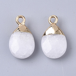 Colgantes de jade blanco natural&nbsp;G-S359-017J