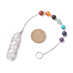 304 catena in acciaio inox macramè sacchetto porta pietre vuoto pendoli da rabdomante&nbsp;PALLOY-JF02878-03