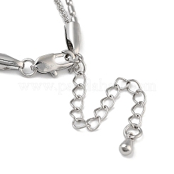 Messing-Mehrreihige Halsketten für Damen&nbsp;NJEW-Q344-03P