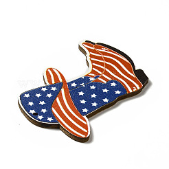 Große Anhänger aus Espenholz mit einseitig bedrucktem Thema der amerikanischen Flagge&nbsp;WOOD-G014-08