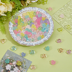 120 Stück 2 Stile transparentes und mattiertes Acrylperlen-Set&nbsp;OACR-ME0001-26