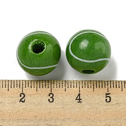 Perles européennes en bois imprimées&nbsp;WOOD-G022-11D