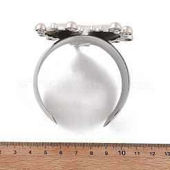 Bracciali aperti in lega con cuore strutturato per le donne&nbsp;BJEW-A027-01P