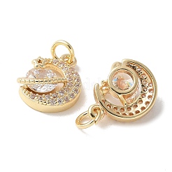Pendentifs en laiton zircon cubique transparent&nbsp;KK-Q031-16G