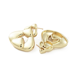 Aretes de latón con forma de lágrima hueca&nbsp;EJEW-Q811-10G