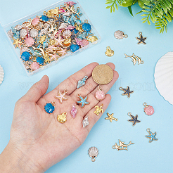 104pcs 13 styles de pendentifs en émail en alliage&nbsp;ENAM-PH0003-24