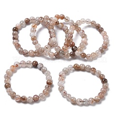 Stretch-Armbänder aus natürlichem Rutilquarz mit runden Perlen für Damen&nbsp;BJEW-Z158-03D-03