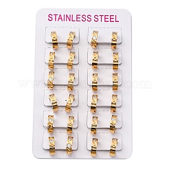 Creolen aus Edelstahl 304 mit Zirkonia-Poliereffekt&nbsp;EJEW-M001-26G-A