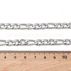 Colliers à chaîne figaro en acier inoxydable 304 de 6 mm&nbsp;NJEW-G203-02P