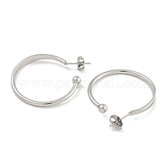 Orecchini a bottone in acciaio inossidabile 304 per donna&nbsp;EJEW-U022-13P
