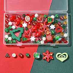 100 stücke 19 arten weihnachten acryl perlen&nbsp;MACR-FS0002-33