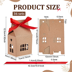 Geschenkboxen aus Papier in Hausform&nbsp;ABAG-WH0040-41A