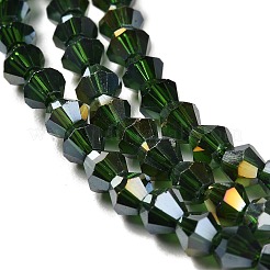 Transparentes perles de verre de galvanoplastie brins&nbsp;GLAA-F029-2mm-A25