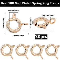 Fermagli ad anello a molla in ottone da 20 pezzo&nbsp;KK-BBC0027-68B-G