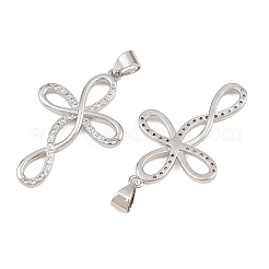 Pendentifs en laiton zircon cubique transparent&nbsp;CU-CBADC6C-04P