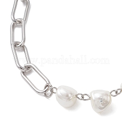 Colliers pendentifs en acier inoxydable 201 avec pendentif cœur « merci »&nbsp;NJEW-JN05704