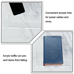 2 confezione di mensole sospese galleggianti in acrilico trasparente&nbsp;DIY-WH0488-06