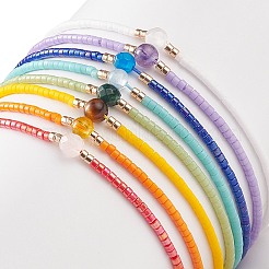 Geflochtene Perlenarmband-Sets aus natürlichen Edelsteinen&nbsp;BJEW-JB08953