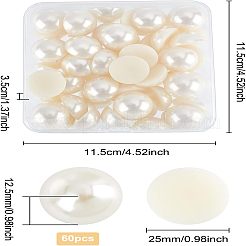 ABS-Kunststoffimitation Perle Cabochons&nbsp;OACR-FG0001-01