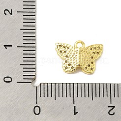 Colgantes de circonita cúbica micro pavé de latón chapado en forma de mariposa&nbsp;KK-S396-08B