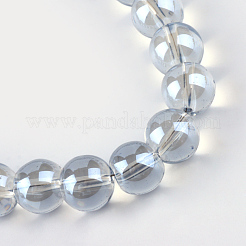 Chapelets de perles en verre électroplaqué&nbsp;EGLA-Q062-8mm-A07