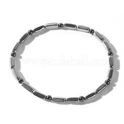 Bracelets extensibles en perles d'hématite synthétiques non magnétiques pour hommes&nbsp;RH6597