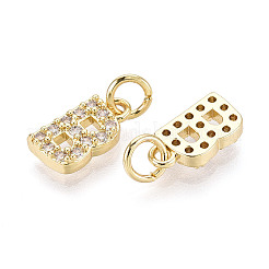 Ciondoli in ottone zirconi chiari micro pavé&nbsp;KK-N241-001B