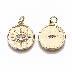 Pendentifs en laiton zircon cubique transparent&nbsp;KK-S356-156G-NF