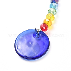 Handgemachte Bunte Malerei böser Blick große Anhänger&nbsp;PALLOY-JF00998-02