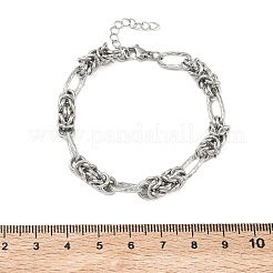 Unisex-Armbänder aus byzantinischem Kettengeflecht aus Edelstahl 304&nbsp;BJEW-G790-07P
