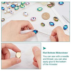 60 Stück ovaler Strass zum Aufnähen in 10 Stilen&nbsp;DIY-UN0004-34