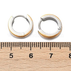 Boucles d'oreilles créoles en acier inoxydable 304 à effet poli&nbsp;EJEW-M001-33P