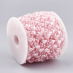 Chapelets guirlande de garniture perles en ABS plastique imitation perle&nbsp;AJEW-S071-02B