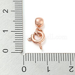 Federringverschlüsse aus Messing und Silikonperlen&nbsp;KK-WH0052-04RG
