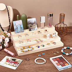 Présentoirs à bijoux en bois à 4 niveau&nbsp;ODIS-WH0017-070