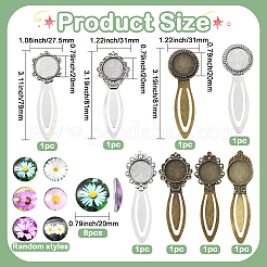 Kits de fabrication de marque-pages ronds et plats à faire soi-même&nbsp;DIY-SC0032-07A