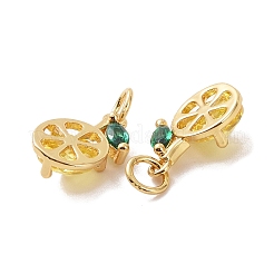 Breloques en laiton avec zircone cubique de micro pave&nbsp;ZIRC-G169-03G
