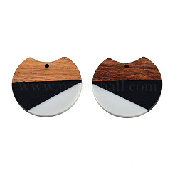 Pendentifs tricolores en résine et bois de noyer&nbsp;X-RESI-S358-77A