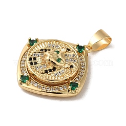 Colgante micropavé cubic zirconia de latón&nbsp;KK-R162-086B-G