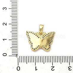 Pendentifs avec zircon cubiques à micro-pavés en laiton&nbsp;KK-I371-26G-02