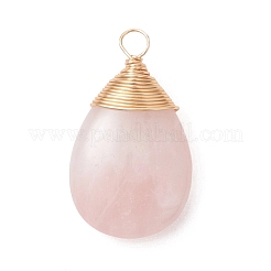 Ciondoli quazo rosa naturale&nbsp;PALLOY-JF05086-01