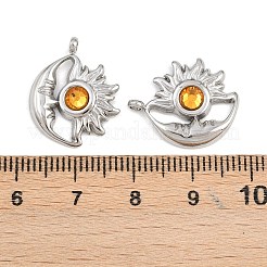 Pendentifs en strass en acier inoxydable 304&nbsp;STAS-Z166-24P-11